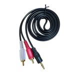 SERMER PAZARLAMA AMFİ SES SİSTEMİ KABLOSU OEM STERİO TO AUX KABLO 2 RCA TO 3.5 MM KABLO