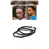 Sermet Süs Dünyası 3 Adet Unisex Sporcu Saç Bandı İnce Yoga Bant Sporcu Bandı Siyah Lastik Saç Bandı