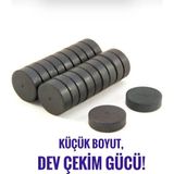 Sermet Süs Dünyası 50 Adet 12 x 3 mm Yuvarlak Mıknatıs Süsleme Mıknatısı Magnet