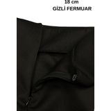 Sermoda Çan Etek - Hafif Likralı Kumaş Yüksek Bel Uzun Çan Etek Siyah