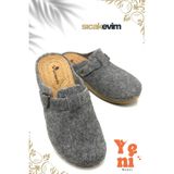 sermoda Erkek Ev Terliği – Poli Taban Hafif Tabanlı Sıcak Tutan Halı Terliği Gri