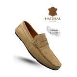 Sermoda Erkek Loafer - Hakiki Deri Rok Loafer Erkek Ayakkabı Süet Bej