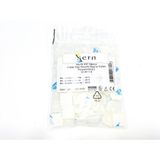 Sern 19MM x 19MM Yapışkanlı Beyaz Plastik Kroşe – 1 Paket – 100 Adet - Ütü