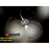 Sern Arçelik Ark 295 Modele Uyumlu Vantilatör Pervanesi 3 Kanat 36CM Sert 16INÇ Şeffaf
