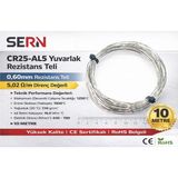 Sern CR25-AL5 Yuvarlak Rezistans Teli 0,60MM – 5,02 Ω/m Direnç Değerli (Paket: 10 Metre)