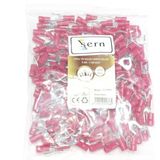 Sern M5 Çatal Tip Izoleli Kablo Ucu 0.50-1.50MM² Kırmızı 200 Adet Bağlantı Pabucu Terminal - Ütü