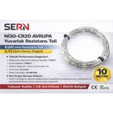 Sern Nİ30-CR20 Avrupa Yuvarlak Rezistans Teli 0,60MM – 3,72 Ω/m Direnç Değerli (Paket: 10 Metre)
