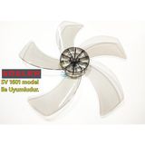 Sern Süsler Sv 1601 Modele Uyumlu Vantilatör Pervanesi 16INÇ 5 Kanat 38CM Füme Renk Pls