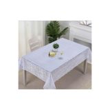 Seron Hasır Desen Ip Model Lüx PVC Masa Örtüsü, 140 x 220 cm, Beyaz
