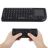 Serounder 2.4GHz Dokunmatik Yüzey Klavye, RT-MWK02 Mini Kablosuz Klavye Şarj Edilebilir Ultra İnce Mini USB Arkadan Aydınlatmalı Klavye 360 için PS3/4 için HTPC için IR Işık ve BİR (QWERTY Tuş Takımı)