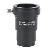 Serounder Standart Teleskop Mercek Astronomisi için M42x0,75 mm Diş ile 3,18 cm 3X Barlow Lens Tamamen Siyah Çok Kaplamalı