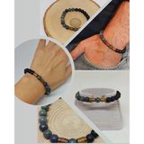 Serpantin & Oniks Taşı 8mm Unisex Tasarım Bileklik Hawaii Model (9766)