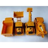 Serra Oyuncak Dozer Kepçe Excavator Kamyon Mikser 4 Adet Kırılmaz Oyuncaklar - Renkli