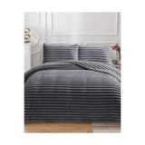 Serra Rabit Çift Kişilik Yatak Örtüsü Seti 230x250cm - Wellsoft 2 Yastıklı Lüks Yumuşak Dokulu - Siyah