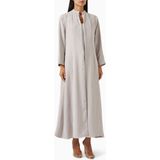 Serrb Şık Dikişli Abaya Sade Tasarım ve A-Line Silueti ile Günlük Şıklığınızı Tamamlayın - Gri - XL