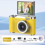 Serreha 4K Dijital Kamera LK007 8x Zoom, Otomatik Odaklama ve Ccd Sensörü ile – Kompakt Vlog Kamerası (Sd Kart- Kart Okuyucu Hediye) - Sarı