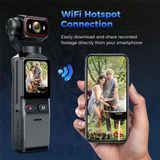 SERREHA 4K Ultra Hd Aksiyon Kamerası Cep Tipi Titreşim Engelleyici Kamera El Tipi Vlog Kamera Kamerası Dış Mekan Kaydı Için Ideal - Siyah