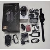 Serreha 4K Ultra Hd Wi-Fi Aksiyon Kamerası | IP65 Su Dayanıklı | Geniş Açı - Yedek Başlıklar-Sd Kart Dahil - Siyah