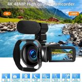 Serreha Video Kamera, 4K Kamera, Hd 48 Mp, 60 Fps Ir Gece Sürümü, Vlogging Kamerası, 3 Inç Dokunmatik Ekran, Wifi 18 x Zoom, Dijital Kamera, Youtube Kamera Kayıt Cihazı, Mikrofonlu, Uzaktan Kumandalı, - Siyah