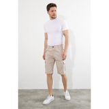 Serseri Jeans Erkek Bej Kargo Kapri Slim Fit Cepli Şort - 31
