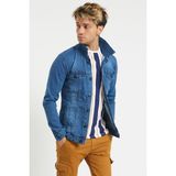 Serseri Jeans Slim Fit Likralı Erkek Açık Mavi Kot Ceket