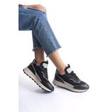 Sersp Siyah Lacivert Sneaker Günlük Hafif Spor Ayakkabı