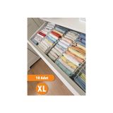 Serstil 10 Adet - Xlarge 8 Gözlü Çekmece Içi Düzenleyici Organizer 31 x 36 x 12