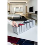 Serstil 11 Gözlü Çekmece Içi Antrasit Çizgili Düzenleyici Organizer - Small - 11 X 41 X 12 Gri