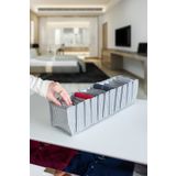 Serstil 11 Gözlü Çekmece Içi Antrasit Çizgili Düzenleyici Organizer - Small - 11 X 41 X 12