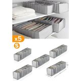 Serstil 11 Gözlü Gri Benekli Çekmece Içi Düzenleyici Organizer – Small - 11 x 41 x 12 cm - 5 Adet
