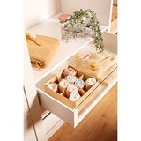 Serstil 16 Gözlü Çekmece İçi Dolap Çorap / İç Çamaşırı Katlanabilir Düzenleyici Organizer Kutu 28x28x12 Cm Martı Bej