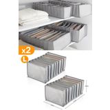 Serstil 2 Adet - 8 Gözlü Gri Benekli Çekmece Içi Düzenleyici Organizer – Large