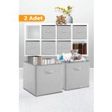 Serstil 2 Adet - Dolap Içi Çamaşır Oyuncak Düzenleyici Katlanır Saklama Kutusu 30x30x30cm - Benekli