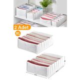 Serstil 2 Adet - Xlarge 8 Gözlü Çekmece Dolap Içi Düzenleyici Akardiyon Organizer 31 X 36 X 12