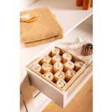 Serstil 25 Gözlü Çekmece İçi Dolap Çorap / İç Çamaşırı Katlanabilir Düzenleyici Organizer Kutu 28x28x12 cm