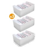 Serstil 3 Adet - 8 Gözlü Çekmece Içi Akordiyon Organizer - Large 24 X 37 X 18