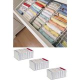 Serstil 3 Adet - Large 8 Gözlü Çekmece Içi Düzenleyici Organizer 27 x 35 x 17 - Beyaz