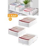 Serstil 3 Adet - Xlarge 8 Gözlü Çekmece Içi Düzenleyici Organizer 31 x 36 x 12