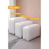 Serstil 3 boy yorgan, yastık, kıyafet hurç - beyaz