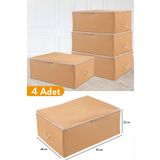 Serstil 4 Adet - Büyük Boy Baza Altı Taba Hurç 62 X 46 X 22 Cm