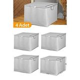 Serstil 4 Adet - Mini Boy Gri Benekli Kıyafet/Nevresim Hurcu - 45X40X30 Cm