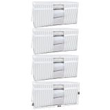 Serstil 4 Adet - Pencereli Yastık Yorgan Hurcu Mega 75 X 40 X 40 Cm Gri Çizgili