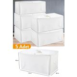 Serstil 5 Adet - Büyük Boy Beyaz Hurç - 74 X 46 X 46 Cm