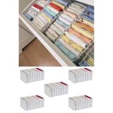 Serstil 5 Adet - Medium 11 Gözlü Çekmece Içi Düzenleyici Organizer 16 X 40 X 12 Beyaz-5M