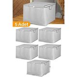 Serstil 5 Adet - Mini Boy Gri Benekli Kıyafet / Nevresim Hurcu - 45X40X30 cm - Lacivert - 75 x 45