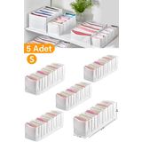 Serstil 5 Adet - Small 11 Gözlü Çekmece Içi Düzenleyici Organizer 12 X 40 X 12