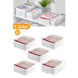 Serstil 5 Adet - Xlarge 8 Gözlü Çekmece Içi Düzenleyici Organizer 31 x 36 x 12