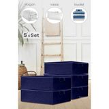 Serstil 5'li Set Lacivert Baza Altı ve Çekyat Tipi Hurç 64 x 45 x 22 cm Kullanışlı ve Geniş