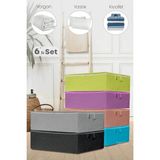 Serstil 6 Adet Baza ve Çekyat Tipi Hurç 64 x 45 x 22 cm - 6'lı - Renkli