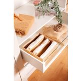Serstil 6 Bölmeli Çekmece Içi Dolap Kıyafet Iç Çamaşırı Katlanabilir Düzenleyici Organizer Kutu 28x28x12cm